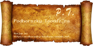 Podhorszky Teodóra névjegykártya